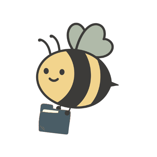 Bee with briefcase