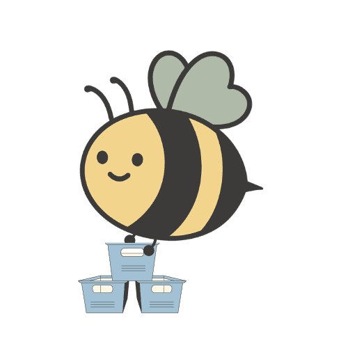 Bee with storage bins