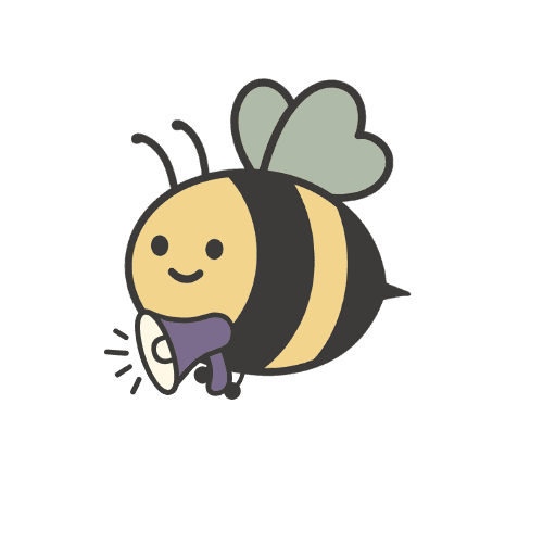 Bee with megaphone